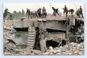 Marine Corps Headquarters 1983 Bombing Beirut Lebanon UNP Chrome Postcard C18