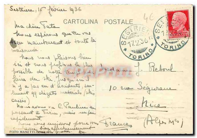 Modern Postcard Panorama Sestriere