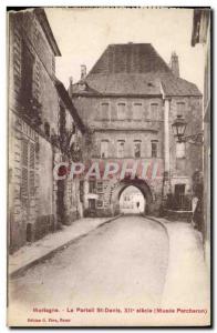 Old Postcard Mortagne The portal St Denis Museum Percheron