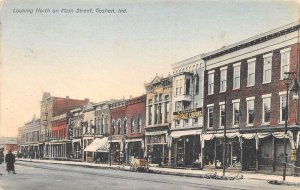 Goshen Indiana Looking North on Main Street Vintage Postcard U765