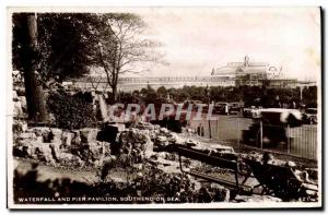 Postcard Waterfall and Old Pier Pavilion Southend On Sea