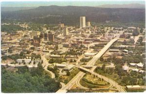 Air View of Business Section of Greenville South Carolina SC