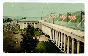 NY - Syracuse. State Fairgrounds, Manufacturers & Liberal Arts Bldg (crease)
