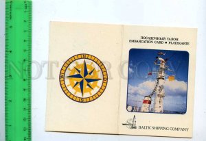 223094 USSR BALTIC SHIPPING COMPANY old boarding pass
