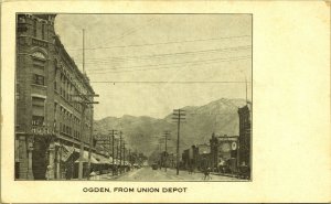 Ogden from Union Depot Utah Postcard UND