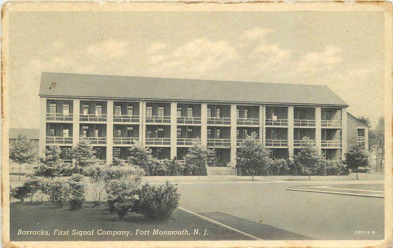 Barracks 1st Signal FORT MONMOUTH NEW JERSEY C-1918 Military RPPC postcard 3113