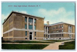 1913 West High School Exterior Building Rochester New York NY Vintage Postcard