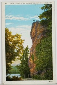 Lovers Leap in the Heart of Blue Ridge Mountains Postcard J20