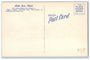 c1940 White Rose Motel Exterior Roadside New Orleans Louisiana LA Trees Postcard