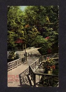 ME Bridge Pond RIVERTON PARK PORTLAND MAINE POSTCARD