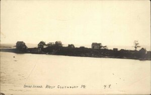 West Southport ME Davids Island Homes c1920 Real Photo Postcard