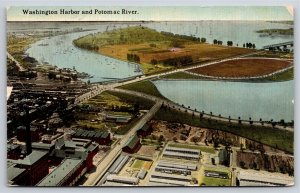 Air View Of Washington Harbor & Gateway Bridge Over Potomac River~Real Photo PC
