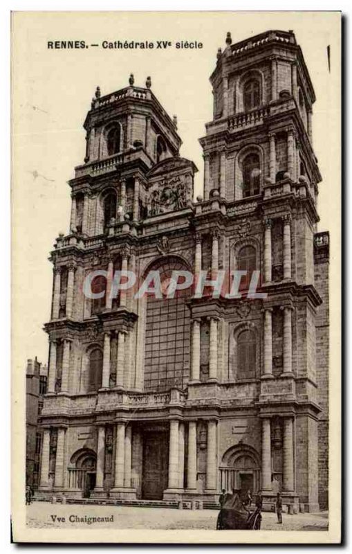 Postcard Old Rennes Cathedral