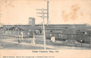 Hope Arkansas Cotton Compress and Railroad Scene Vintage Postcard AA60285