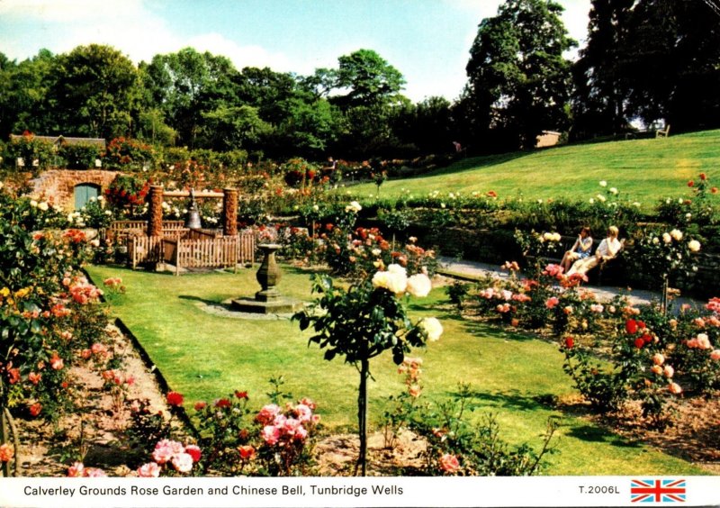 England Turnbridge Wells Calverley Grounds Rose Garden and Chinese Bell 1991