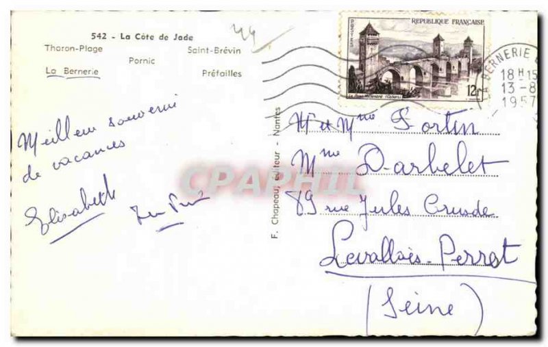 Old Postcard Pornic La Cote Jade