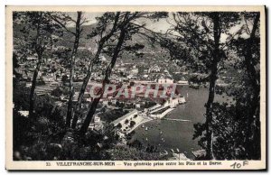 Old Postcard Villefranche Sur Mer Vue Generale Caught between the Pines and t...