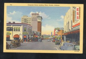 TUCSON ARIZONA DOWNTOWN CONGRESS STREET SCENE VINTAGE POSTCARD