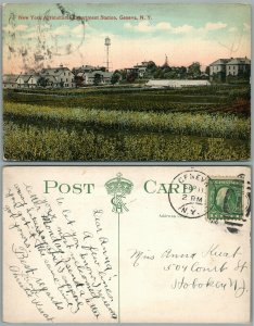 GENEVA N.Y. AGRICULTURAL EXPERIMENT STATION 1916 ANTIQUE POSTCARD CORK CANCEL