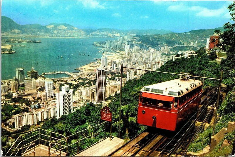 Postcard~The Peak Tramways~Hong Kong~China~Continental~Vintage~O6