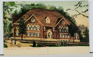 Portsmouth Ohio The Church of Christ, 3rd & Gay Sts Early udb Postcard D13