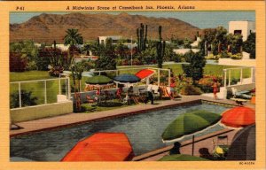 Phoenix, AZ Arizona  CAMELBACK INN HOTEL  Pool At Midwinter  ROADSIDE  Postcard