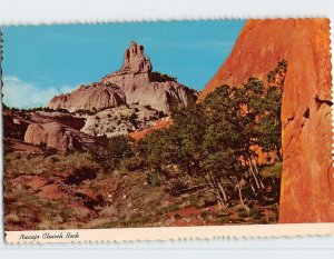 Postcard Navajo Church Rock, Near Gallup, New Mexico, USA