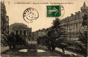 CPA MONTPELLIER - Place de la Comédie - Square de la Gare de PALAVAS (510920)