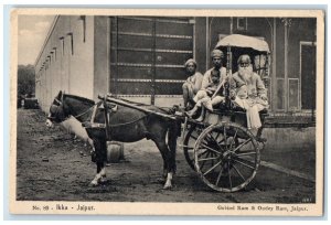 c1920's Ikka-Jaipur Rajasthan India Horse Carriage Antique Postcard