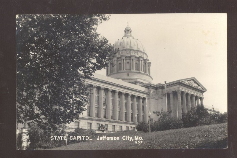 RPPC JEFFERSON CITY MISSOURI MO. STATE CAPITOL BUILDING REAL PHOTO POSTCARD