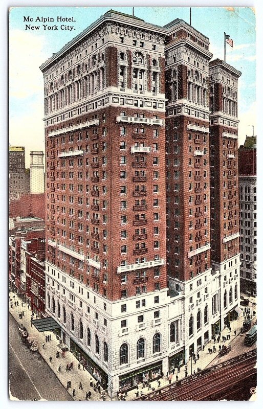 1913 Mc Alpin Hotel High-Rise & Historic Building New York City Posted Postcard