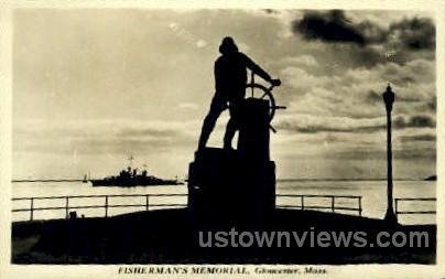 Real photo - Fisherman's Memorial - Gloucester, Massachusetts MA  