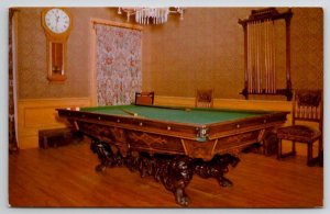 Nevada Historic Bowers Mansion Billiard Room Postcard H31