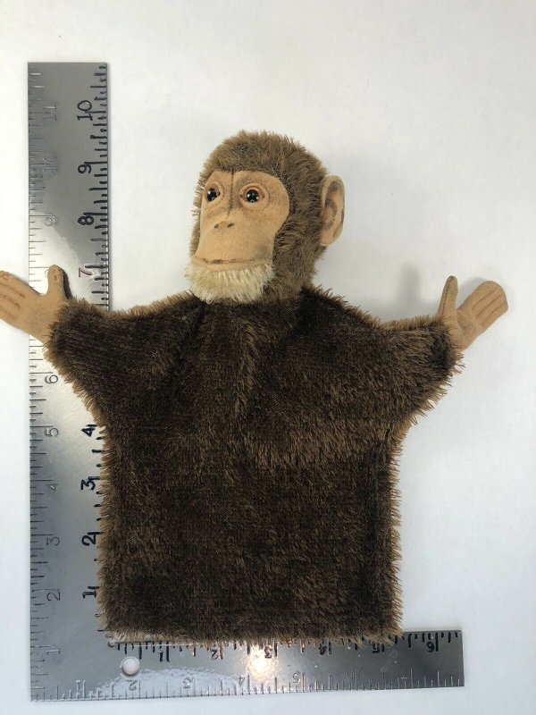 Early Steiff Jocko The Monkey Mohair Hand Puppet w/ Glass Eyes 1920s Antique