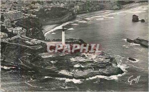 Modern Postcard Biarritz (B P) Aerienne View in Basque Country