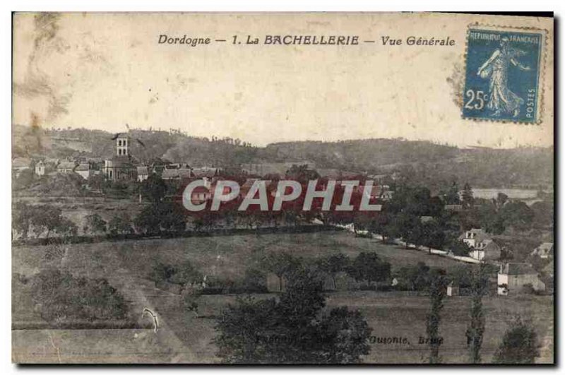 Old Postcard General view Bachellerie Dordogne