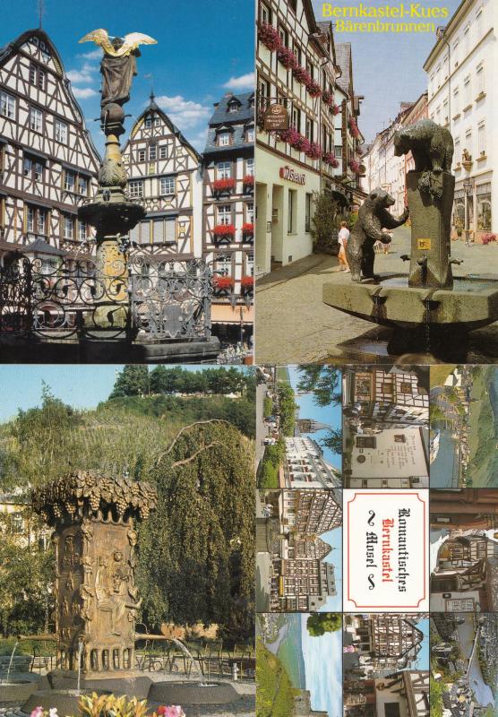 Mosel Bernkastel Kues Grizzly Bear 4x Monument Postcard s