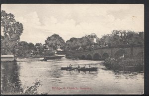 Berkshire Postcard - Bridge & Church, Sonning  BR697