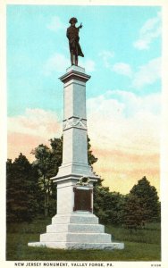 Vintage Postcard 1920's New Jersey Monument Valley Forge Pennsylvania PA