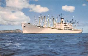 Off Diamond Head, SS China Transport Freighter Ship Unused 