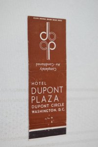 Hotel DuPont Plaza Washington DC 20 Strike Matchbook Cover