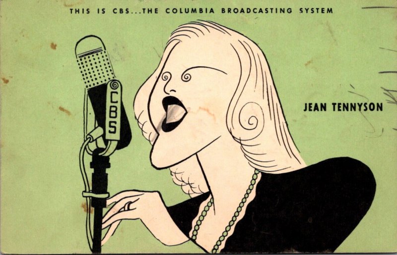 Jean Tennyson Radio Persoanlity The Columbia Broadcasting System