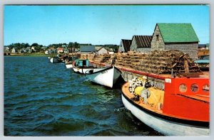 Lobster Boats, North Rustico Harbour Prince Edward Island, Vintage 1972 Postcard