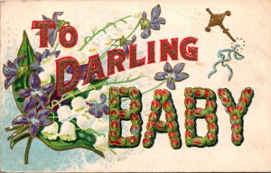 Name Card To Darling Baby 1909