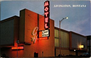 Guest House Motor Hotel Livingston MT Vintage Postcard G69