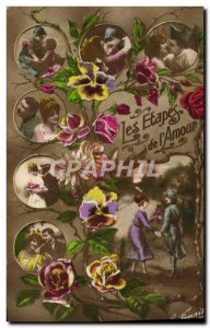 Old Postcard Fantaisie The steps of & # 39amour