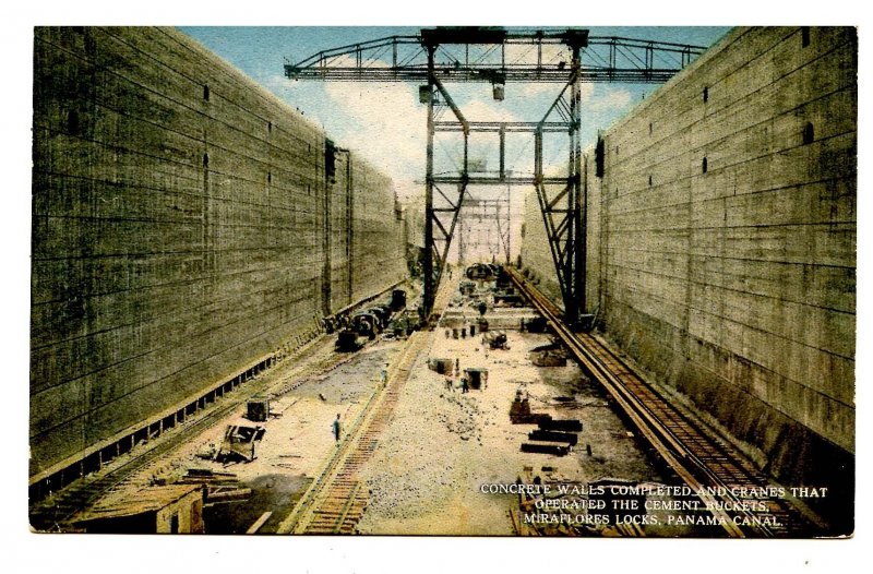 Panama - Canal Zone. Miraflores Locks Under Construction