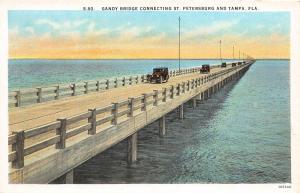 F29/ St Petersburg Florida Postcard c1915 Gandy Bridge Tampa Autos 7