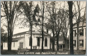 FRANKLIN NY CONGREGATIONAL CHURCH ANTIQUE REAL PHOTO POSTCARD RPPC