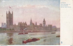 LONDON , UK, 1900-10s; Parliment From River; TUCK 7422